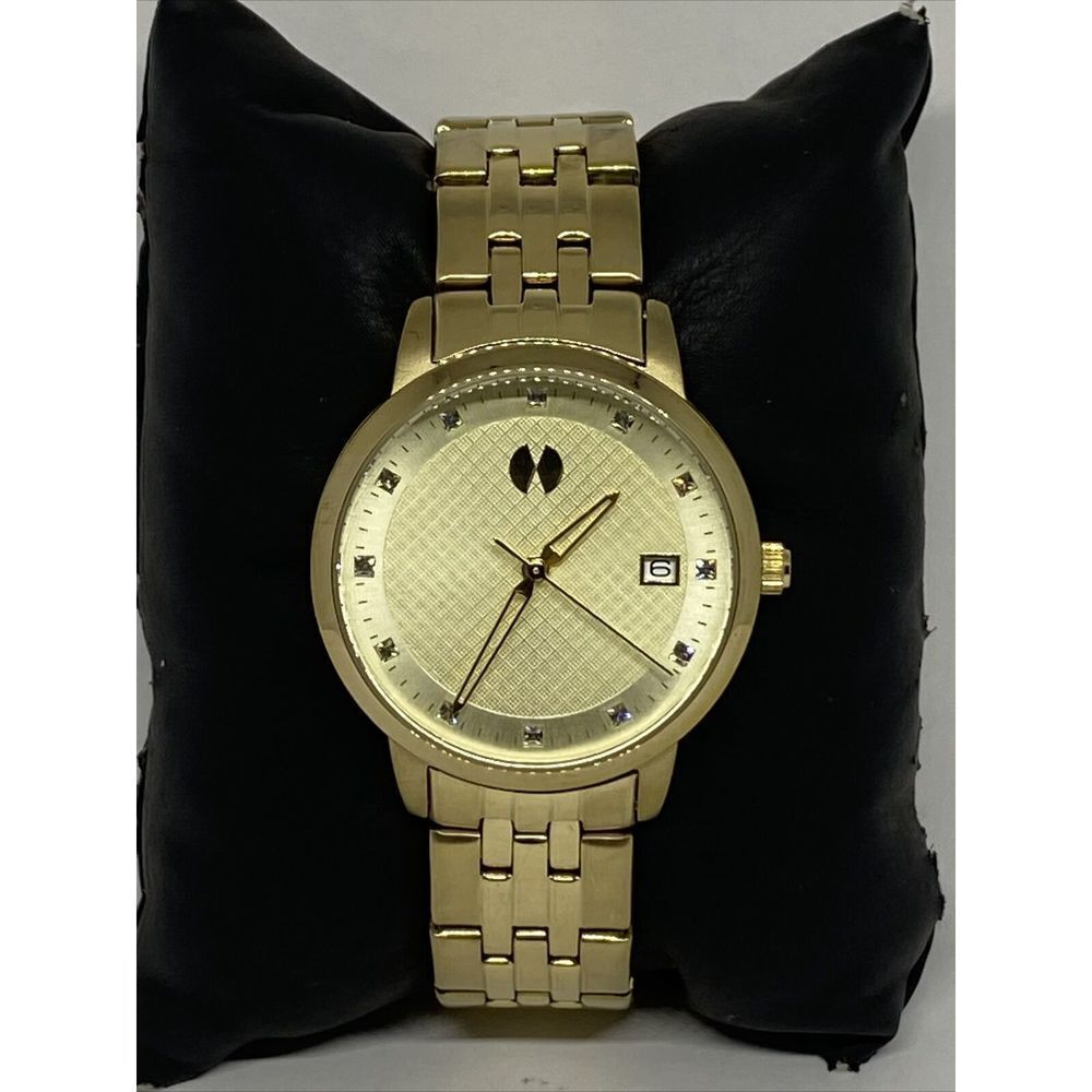 Watch Station WS12002 Men's Gold Stainless Steel Analog Dial Quartz Watch EY398
